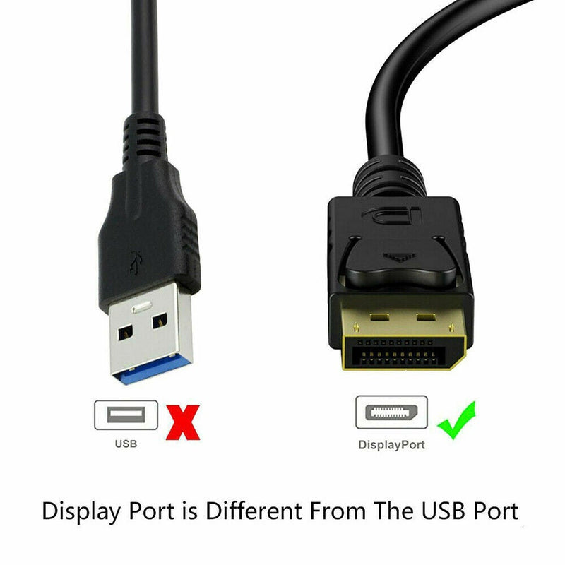 Display Port Displayport DP to HDMI Cable Male to Male Full HD High Speed 1.8M