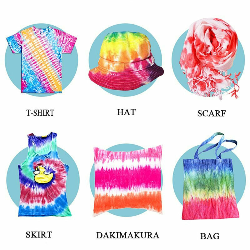 Tie Dye Kit 5 Colours Kits One Step Fabric Rainbow Neon Carousel Ultimate Art AU