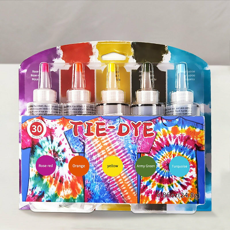 Tie Dye Kit 5 Colours Kits One Step Fabric Rainbow Neon Carousel Ultimate Art AU