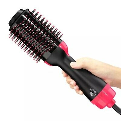 3-in-1 One Step Hair Dryer Comb and Volumizer Pro Brush Straightener Curler 220V