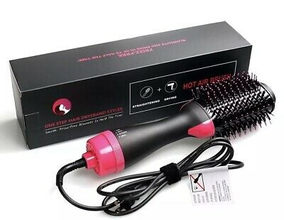 3-in-1 One Step Hair Dryer Comb and Volumizer Pro Brush Straightener Curler 220V