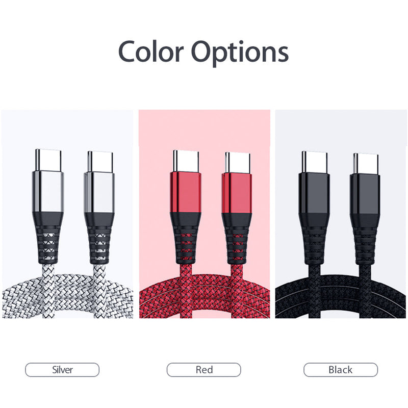 USB Type-C to USB C 3.1 Male to Male Sync PD Charging Cable Type C to Type C Mac