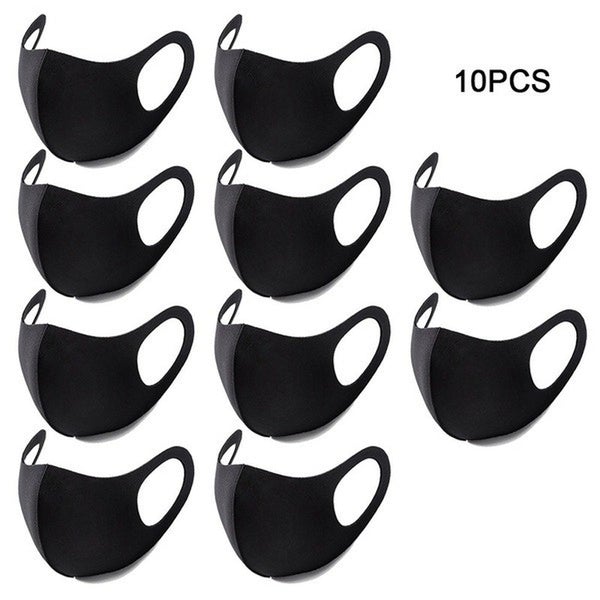 10 Pcs Breathable Mouth Mask Unisex Face Mask Reusable Anti Pollution Face Shield Wind Proof Mouth Cover