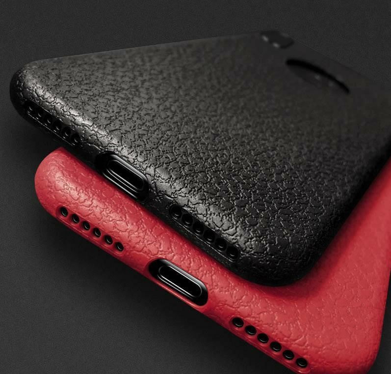 For Apple iPhone Leather Like Slim Case Cover