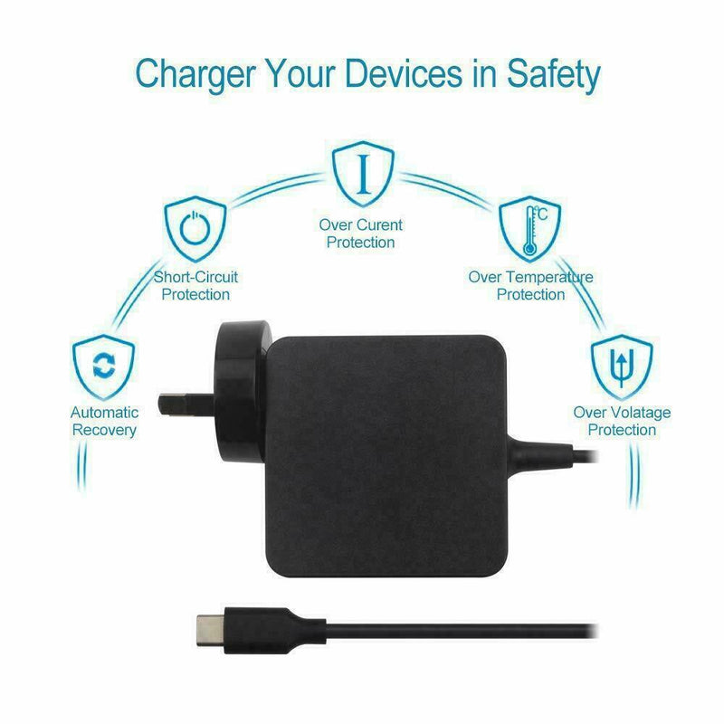 Laptop Charger Adapter 45 W type C USB-C for Lenovo Chromebook100e 300e 500e C330