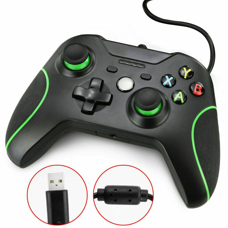 Premium Wired USB Controller Gamepad for Microsoft Xbox One Slim PC Windows