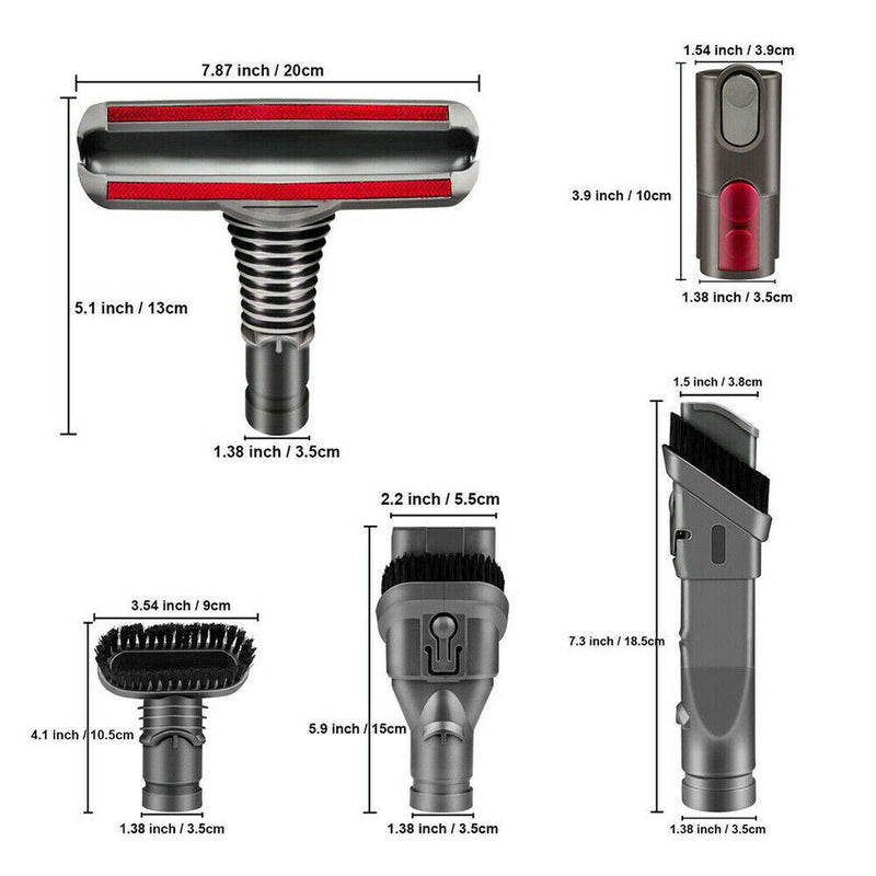 6 in 1 Vacuum Accessories Kit Compatible For Dyson V7 V8 V10 Vacuum Cleaner