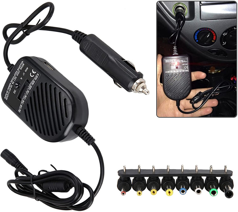 12V 80W Car Laptop Charger Travel Adapter Dell Hp Toshiba Sony Acer Universal