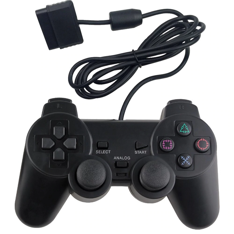 Compatible PS2 PlayStation 2 Wire Cable Controller Dual Vibration Console Joypad