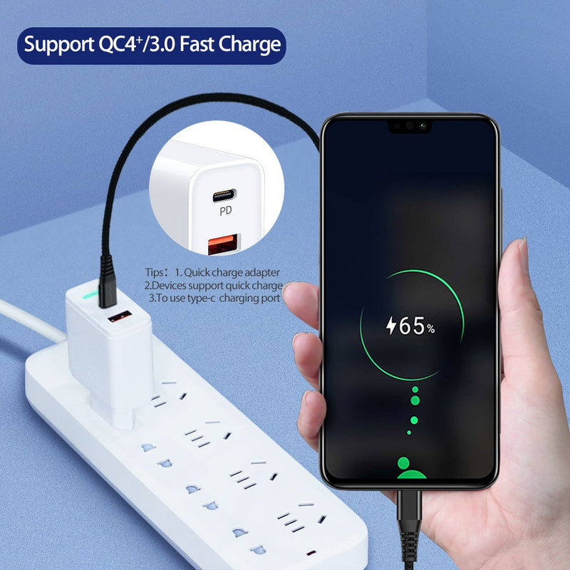 [2 Pack] USB Type C to USB-C Cable Charge PD Quick Charging Data Fast Charger Samsung