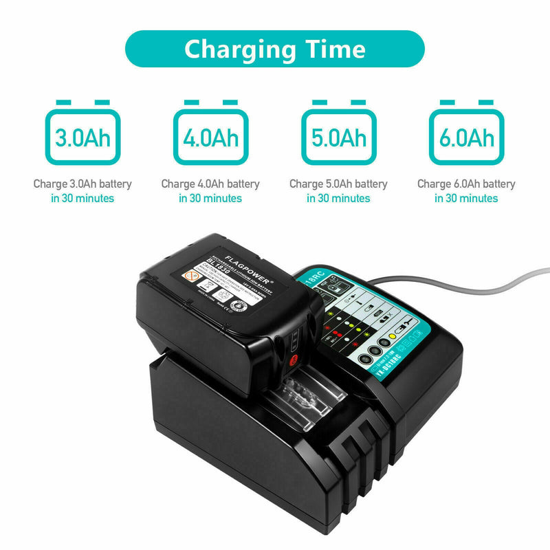 DC18RC 18V Lithium-Ion Battery Charger AU Plug for Makita BL1830 BL1860B BL1850