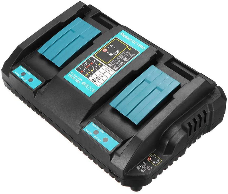 Makita DC18RD Dual Port 14.4V-18V Rapid Fast Battery Charger for BL1850 BL1860