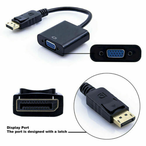 Displayport Display Port DP Male to VGA Female Video Converter Adapter Cable PC