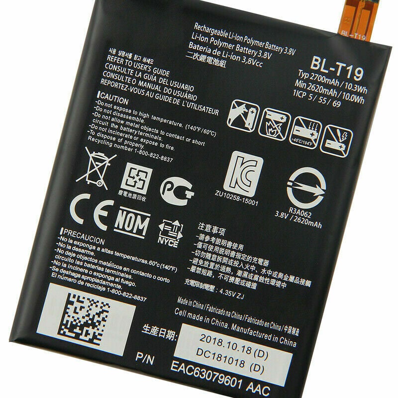 Replacement Battery for LG Google Nexus 5x Battery H790 H791 H798 BL-T19 2700mAh