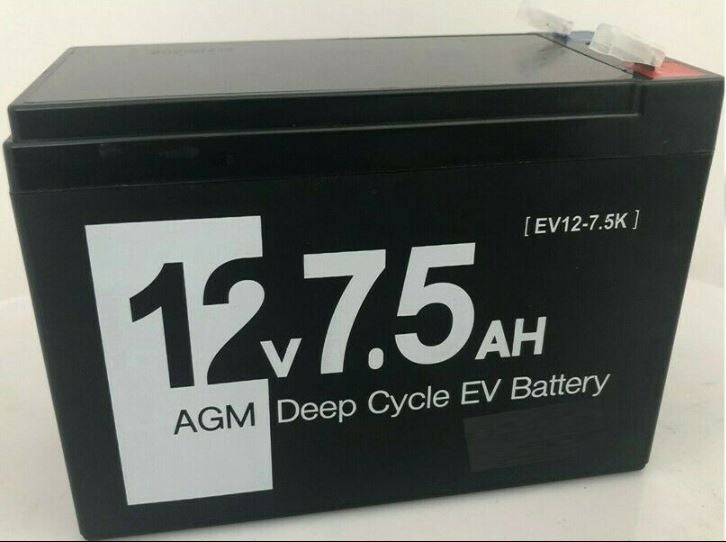 12V 7.5Ah SLA AGM Deep Cycle Battery 4 eBike Scooter Toy Car Razor 6FM7 >12v 7.0