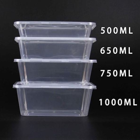 500ml (Small) | 300 Pack Food Containers Takeaway Storage Box