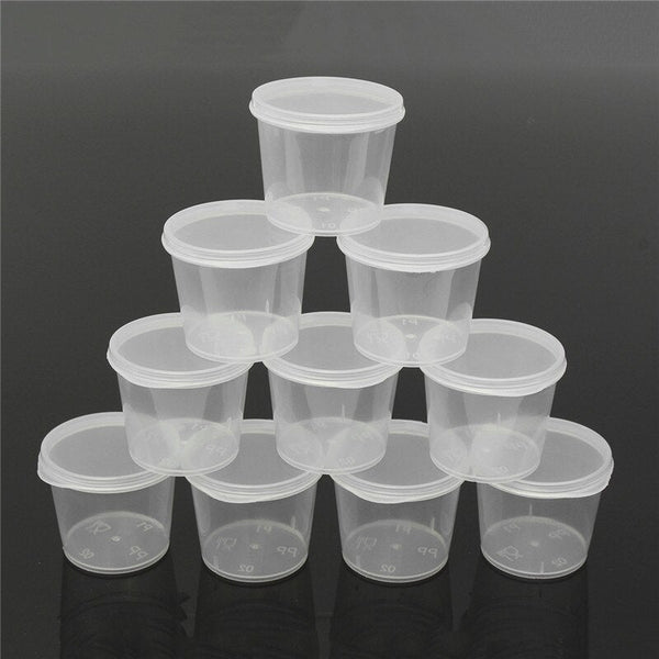 25ml | 100x Take Away Containers Takeaway Food Plastic Lids Bulk