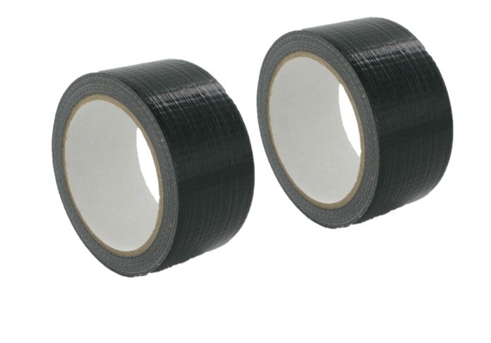 2 Pack | Cloth Duct Tape Gaffer Craft Self Adhesive Repair Black 48mm Waterproof