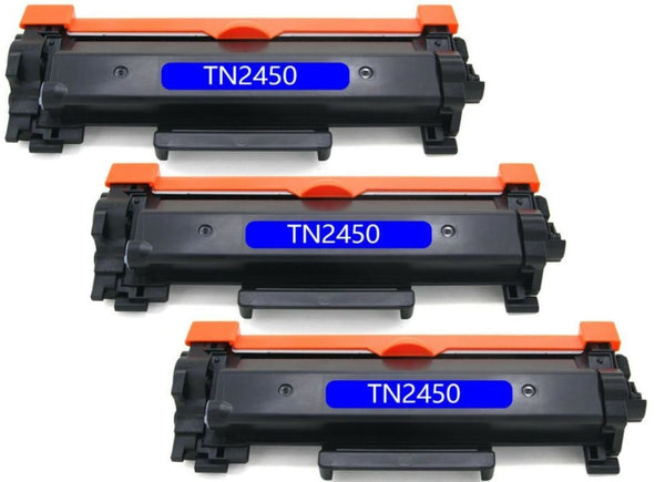 3x TN-2450 W/CHIP Toner for Brother MFC-L2713DW MFC-L2730DW MFC-L2750DW L2350DW