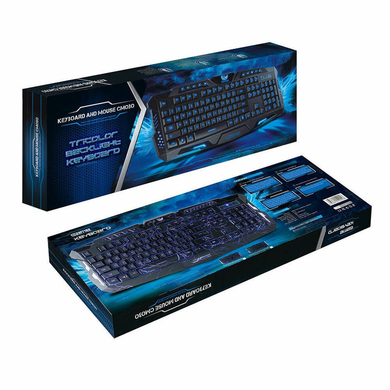 LED Gaming Keyboard and Mouse Combo Set USB Ergonomic for PC Laptop PS4 Xbox AU