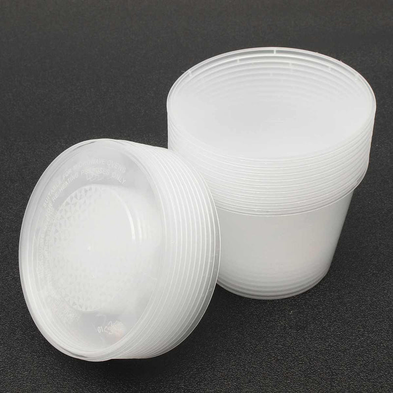 500ml | 100pcs Take away Containers Takeaway Food Plastic Lids Bulk