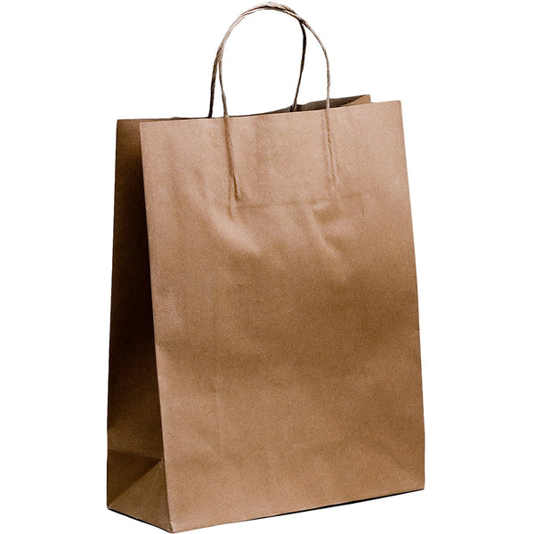 Small| 100 Pack Paper Carry Bags (Brown)