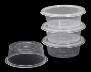 500ml | 250pcs Take away Containers Takeaway Food Plastic Lids Bulk