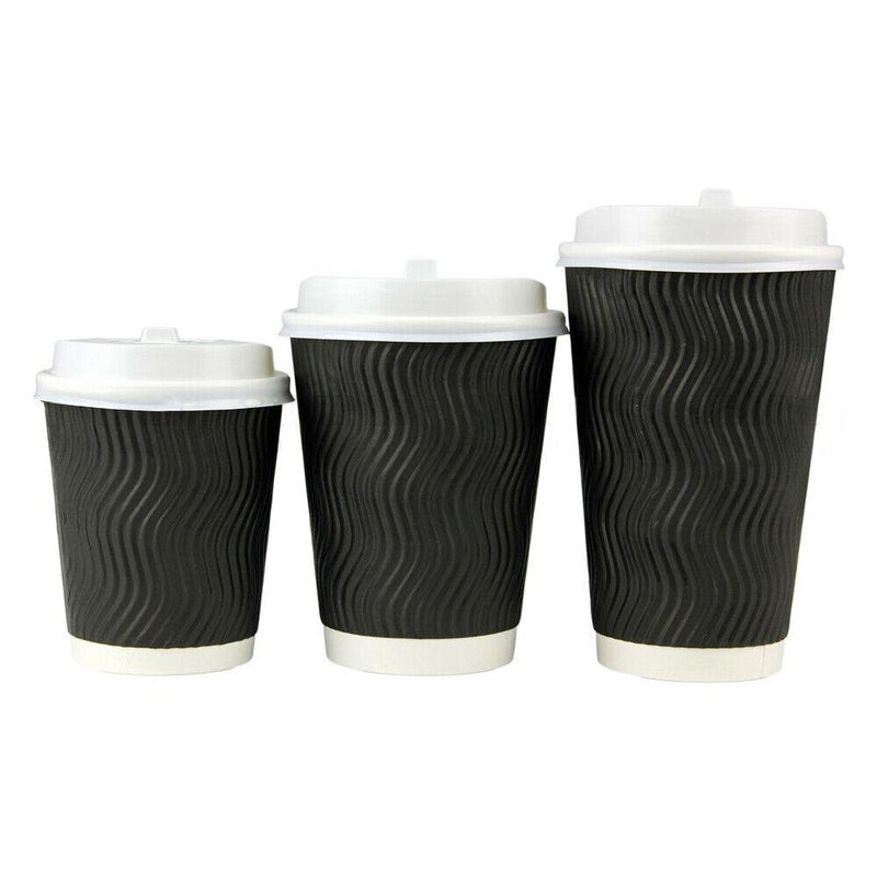 12oz (Medium) 1000pcs Disposable Coffee Cups Bulk Takeaway Paper Triple Wall Take Away