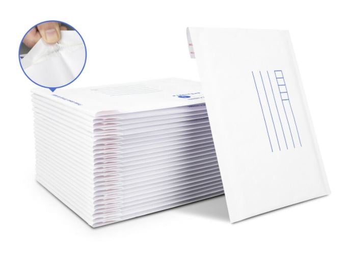 250 Pieces | Bubble Mailer 01 Plain White 140 mm x 210 mm Padded Bag Envelope