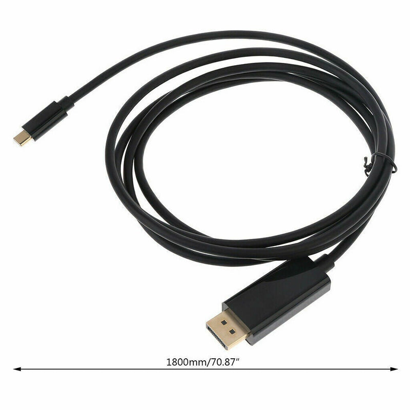 USB-C to Display Port Cable Adapter 6Ft USB 3.1 Type C to HD DP Cable 1.8M OZ