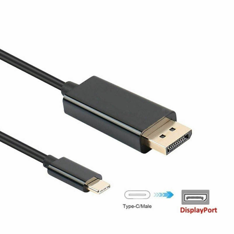 USB-C to Display Port Cable Adapter 6Ft USB 3.1 Type C to HD DP Cable 1.8M OZ