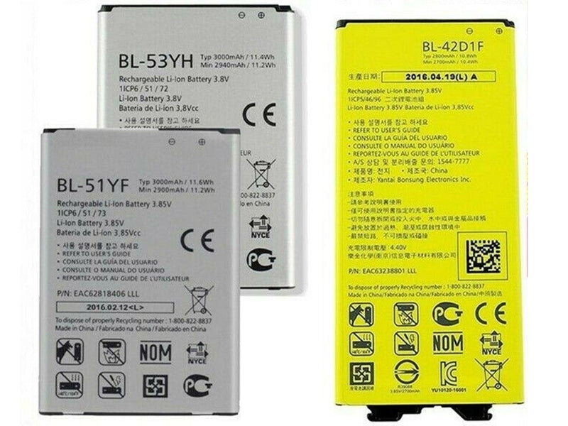 Replacement Battery for LG G2 G3 G4 LG G5 G6 G7 V10 V20 V30 V30+ V40