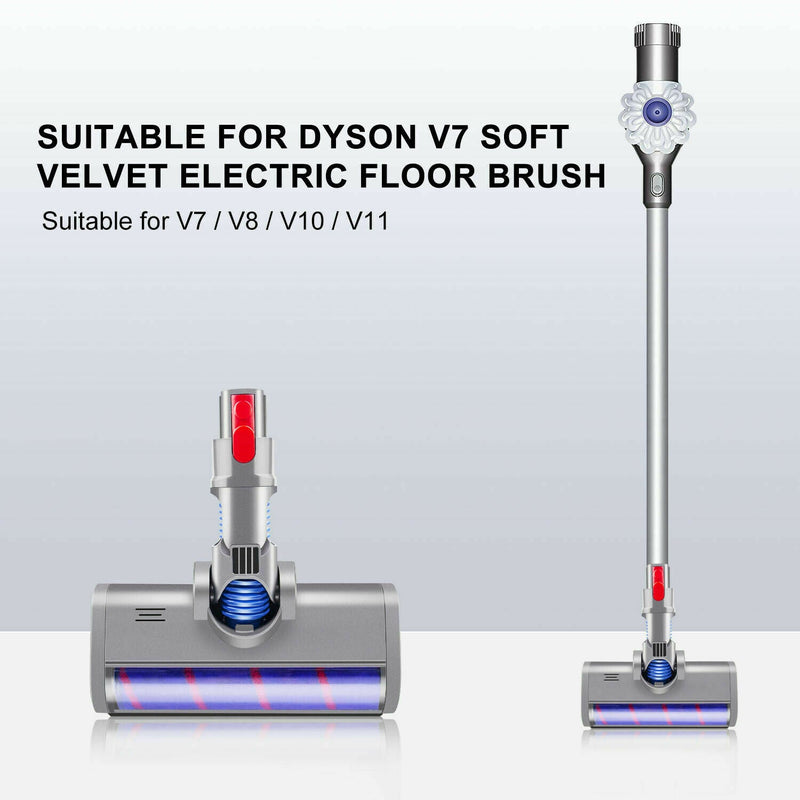 Dyson V7 V8 V10 V11 Vacuum Cleaner Fluffy Floor Head Roller Brush with LED Light