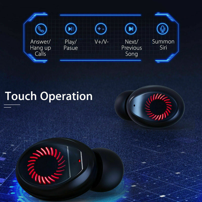 Bluetooth 5.0 Headset TWS Wireless Earphones FULL Earbuds Stereo Bass Headphones