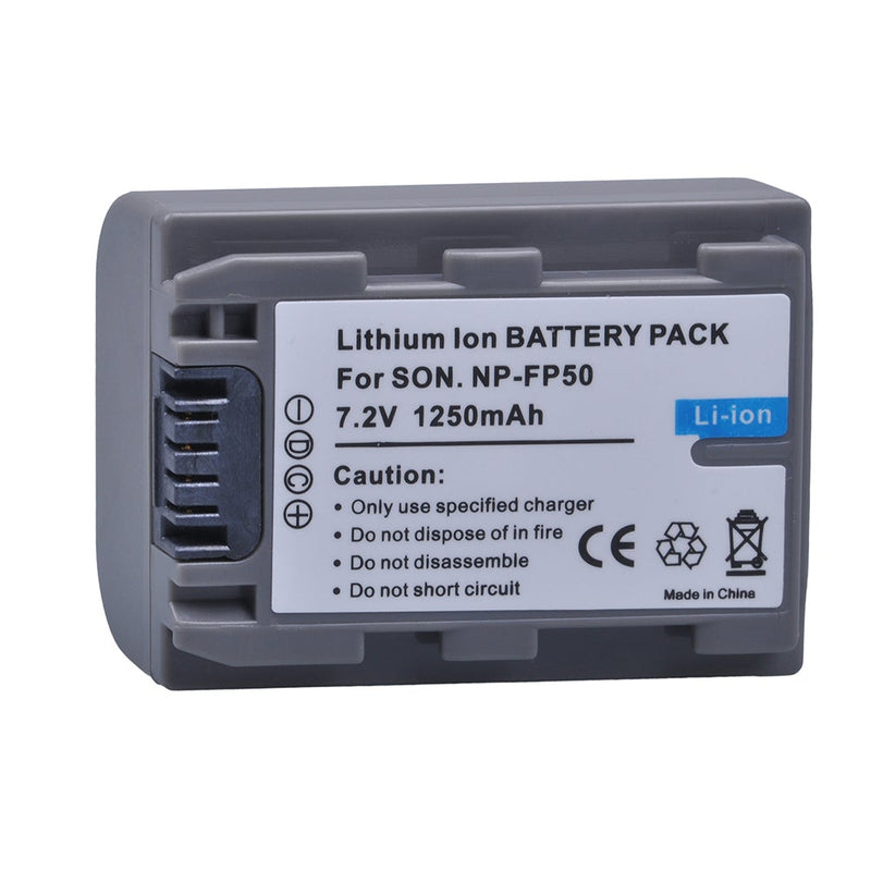 New Battery for Sony NP-FP50 Compatible With NP-FP70 NP-FP90 NP-FP30 Camcor Q0D8