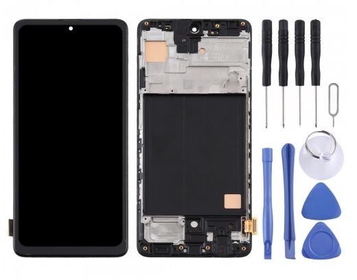 For Samsung Galaxy A51 (A515) LCD Screen + Digitizer Assembly with Frame (Black)