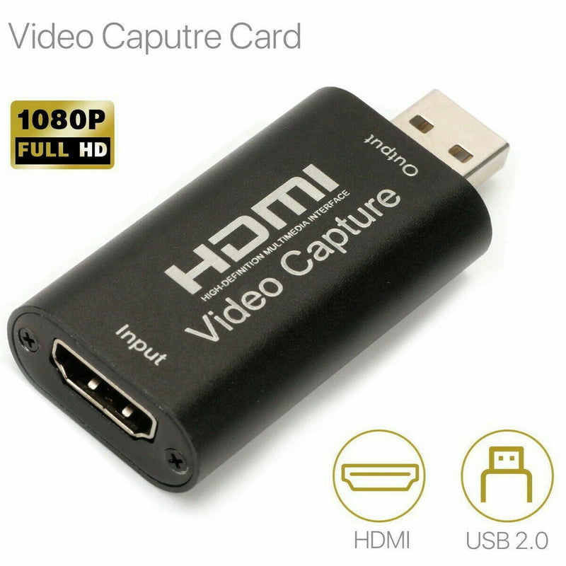 HDMI Video Capture Card USB 2.0/ HD 1080p Recorder for Game Video Live Streaming