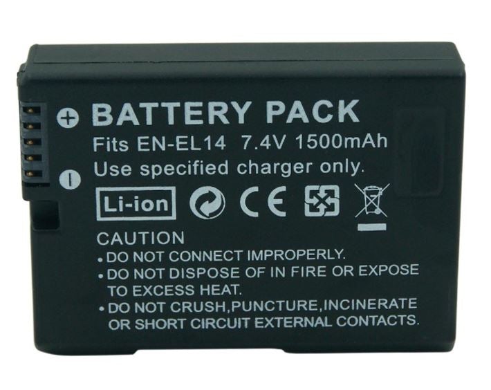 OEM EN-EL14 1800mAh Backup Battery For Nikon Camera D3100 D3200 D5100 P7000