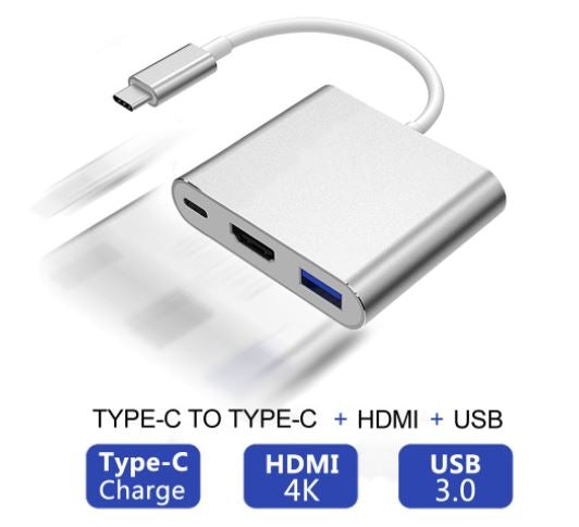 USB-C to Female HUB 4K HD HDMI Data Charging Cable Adapter | Type-C