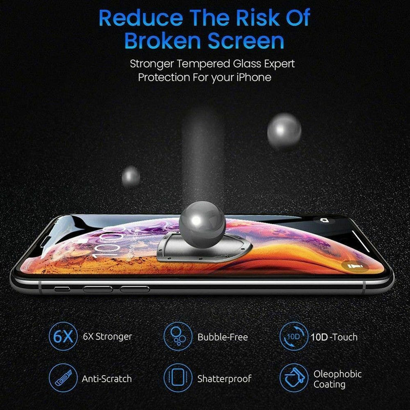 4x iPhone 12 Pro 11 X Max 8 Plus 7 Tempered Glass Screen Protector