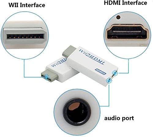 Wii/Wii U HDMI Adapter Wii to HDMI Converter Adapter HD Audio Video Output