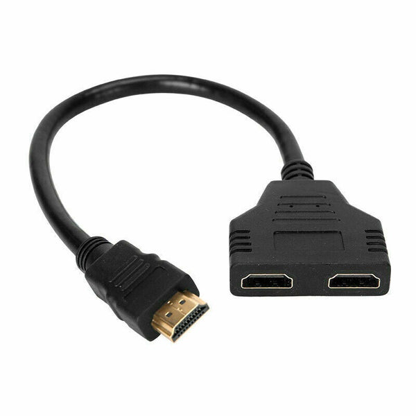 HDMI Splitter 1 In 2 Out Cable Adapter Converter 1080 Multi Display Duplicator S