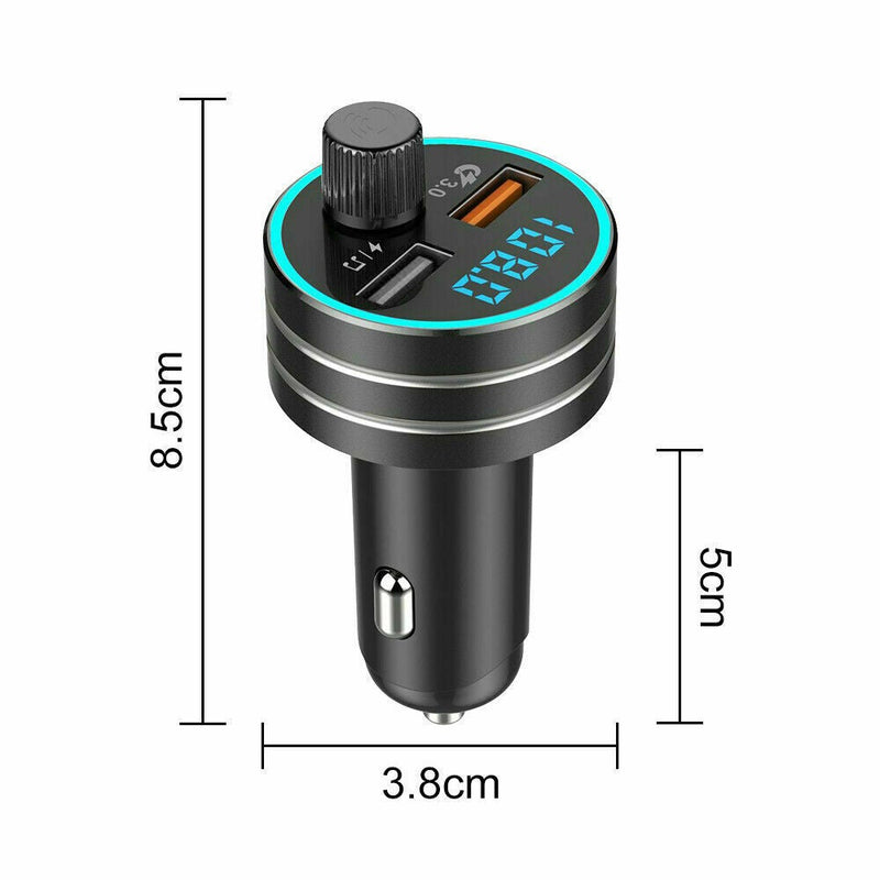 Wireless Car FM Transmitter Bluetooth Radio MP3 Music Player USB Dual Charger