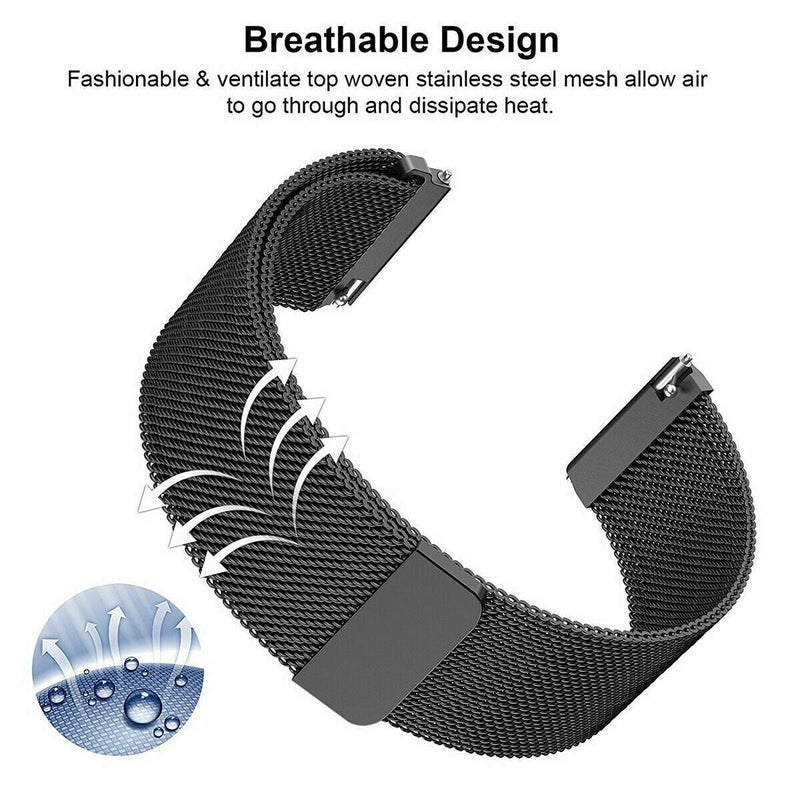 Magnetic Milanese Stainless Watch Wrist Band Strap For Fitbit Versa 2 Lite Smart