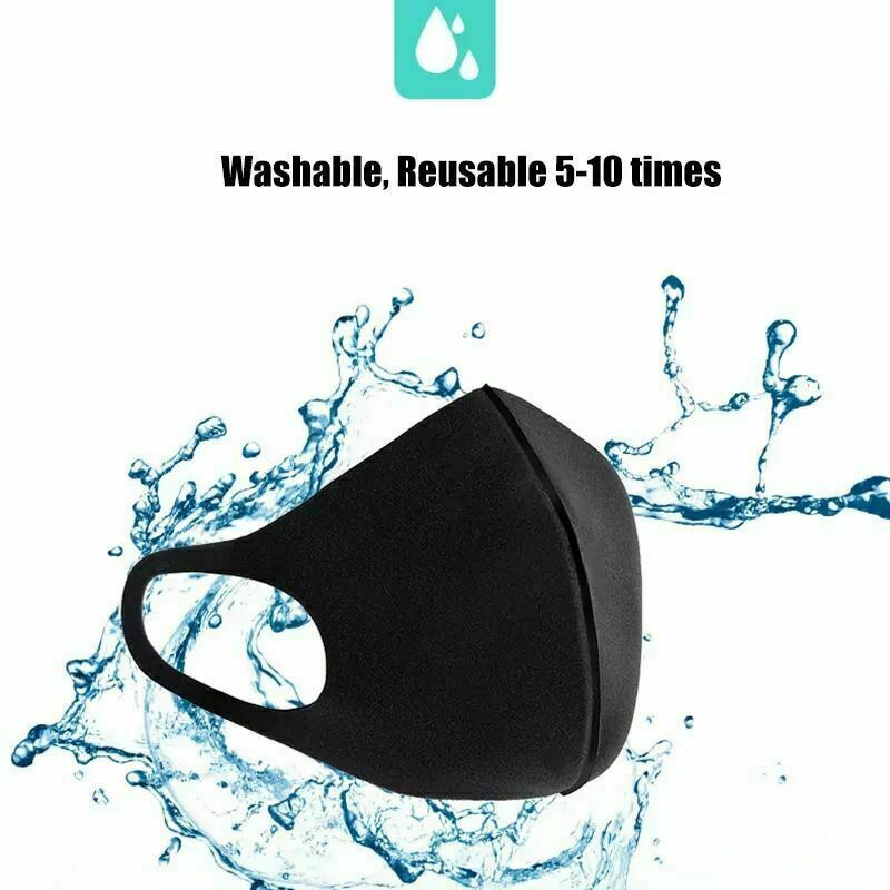 Washable & Reusable Fashionable Face Mask (Black)