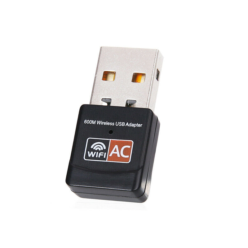 Dual Band 600Mbps USB WiFi Wireless Dongle AC600 Lan Network Adapter 2.4GHz 5GHz