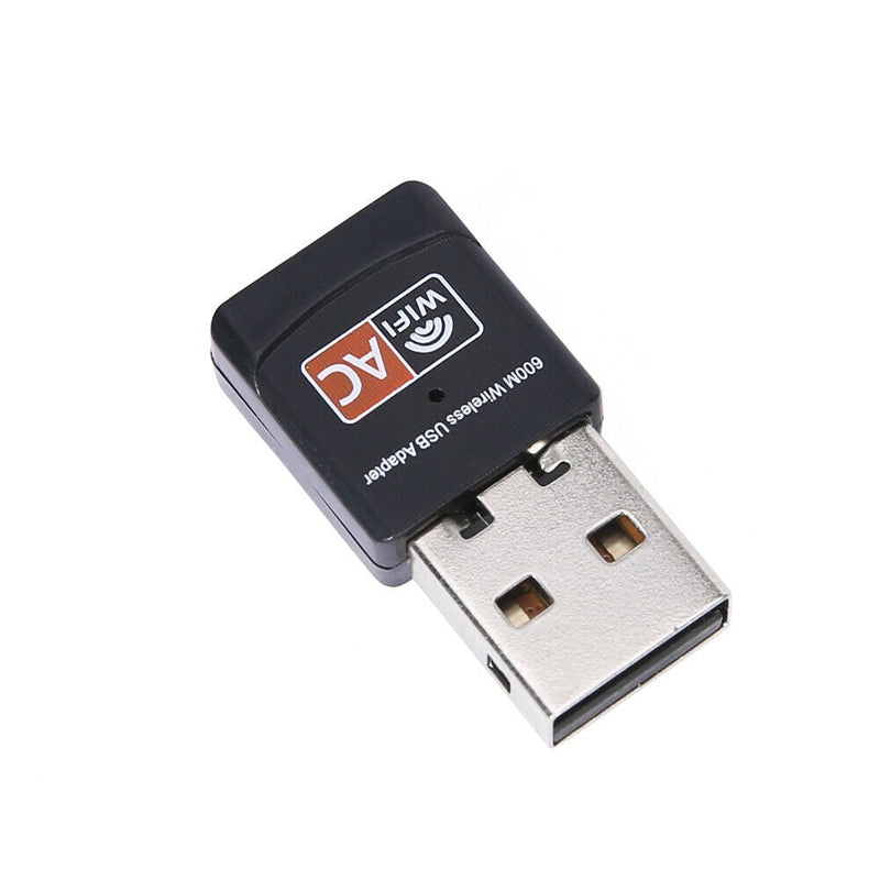 Dual Band 600Mbps USB WiFi Wireless Dongle AC600 Lan Network Adapter 2.4GHz 5GHz