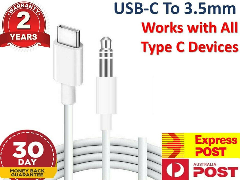 Type C USB-C to 3.5mm Male Audio AUX Cable Adapter For Car Stereo