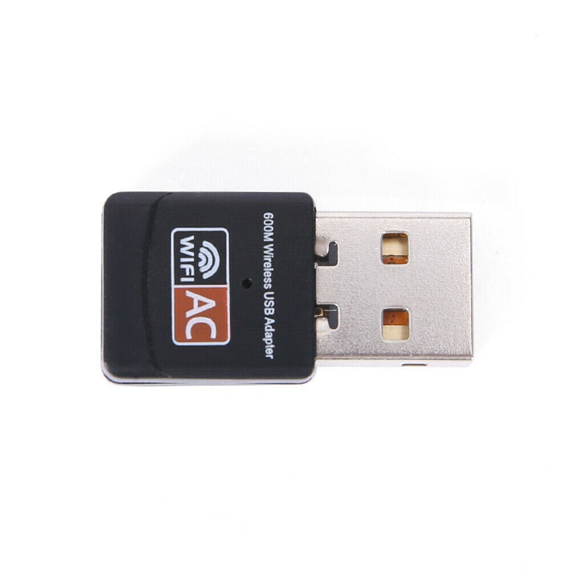 Dual Band 600Mbps USB WiFi Wireless Dongle AC600 Lan Network Adapter 2.4GHz 5GHz