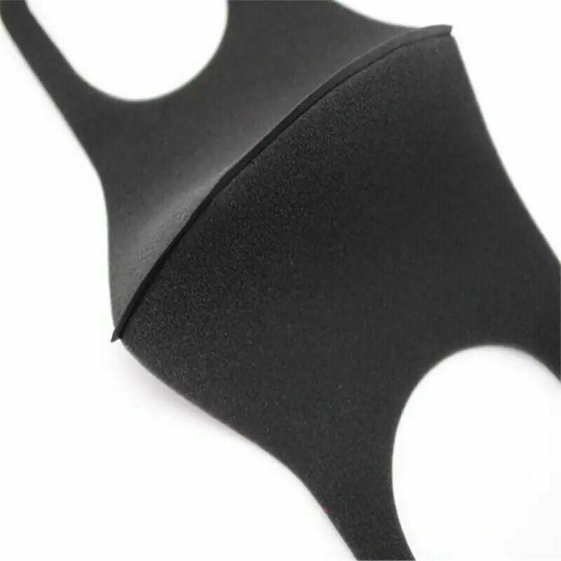 5Pcs Face Mask Reusable Washable Mouth Cover Unisex Masks Protective Adult (Black)